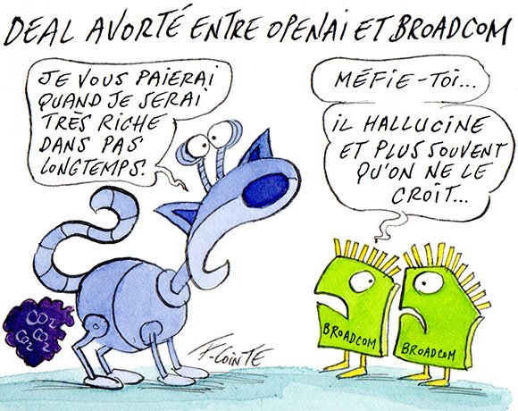 Dessin: Infrastructures IA : encore un projet d’OpenAI dans l’impasse